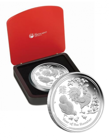 1/2 oz Silver Year of the Rooster Proof Coin 2017