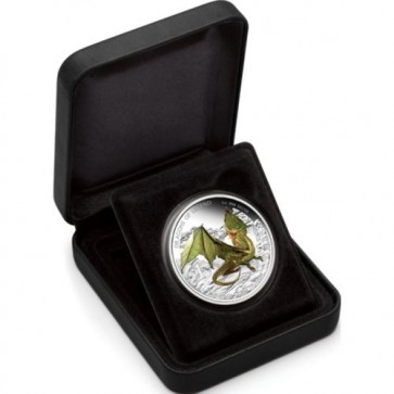 1 oz Silver Dragons of Legend European Green Dragon Proof Coin 2013