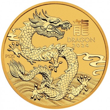 1/2 oz Gold Perth Mint Year of the Dragon Coin 2024