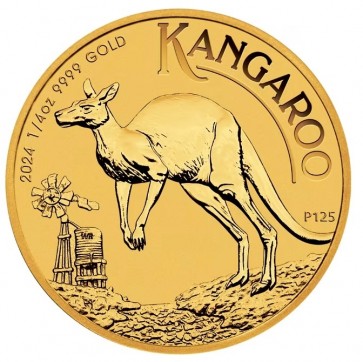 1/4 oz Gold Perth Mint Kangaroo Coin 2024