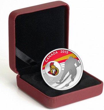 1/2 oz Silver NHL Ottawa Senators Hockey Coin 2015