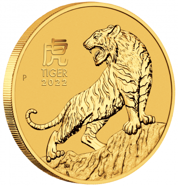 1 oz Gold Perth Mint Year of the Tiger Coin 2022