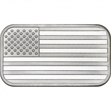 1 oz American Flag Silver Bullion Bars