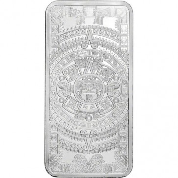 10 oz Silver Aztec Calendar Bar