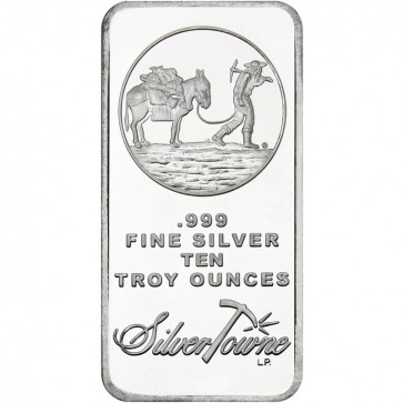 10 oz Silver SilverTowne Prospector Bar