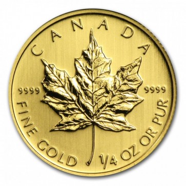 1/4 oz Gold Canadian Maple Leaf Coin Pre-Year