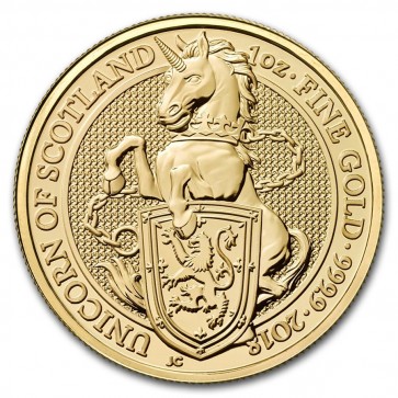 1 oz Gold Queen's Beast - The Unicorn Coin 2018