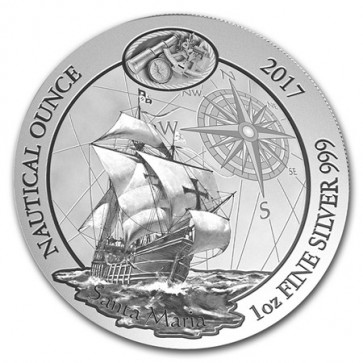 1 oz Silver Rwanda Nautical Ounce Santa Maria Coin 2017