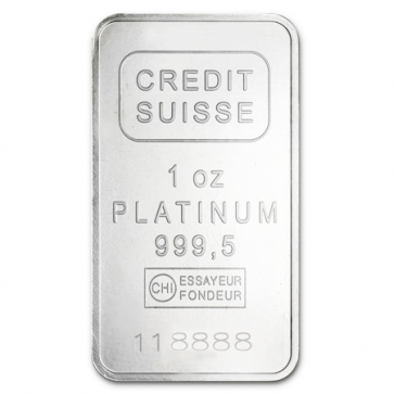1 oz Platinum Credit Suisse Bar - NO PACKAGE