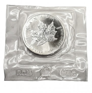 1 oz Silver Canadian Maple Leaf Coin 1989 - Thermotron sealed