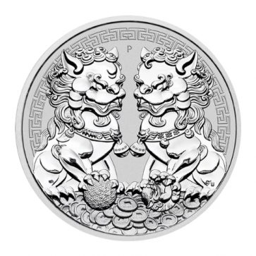 1 oz Silver Perth Mint Guardian Lions Double Pixiu Coin 2020