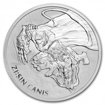 1 oz Silver South Korean Zi:Sin Canis Round 2018