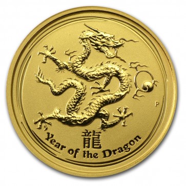 1/10 oz Gold Perth Mint Year of the Dragon Coin 2012