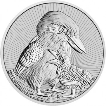2 oz Silver Perth Mint Piedfort Kookaburra Mother and Baby Coin 2020