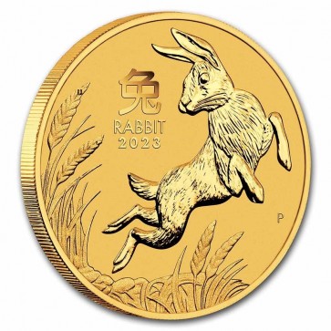 1 oz Gold Perth Mint Year of the Rabbit Coin 2023