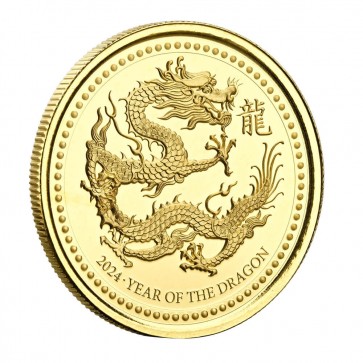 1 oz Gold Scottsdale 2024 Samoa Dragon Coin