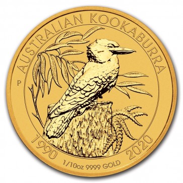 1/10 oz Gold Perth Mint Kookaburra Coin 2020