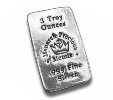 3 oz Silver Monarch Precious Metals Bar