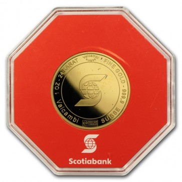 1 oz Gold Scotiabank Valcambi Round