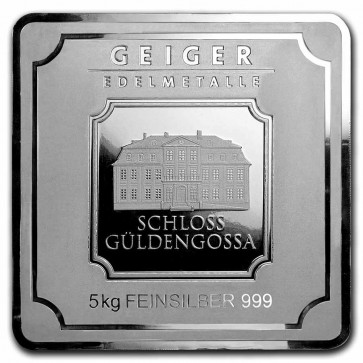 5 kg Silver Geiger Square Minted Bar