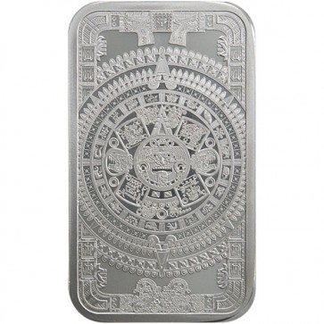 5 oz Silver Aztec Calendar Bar