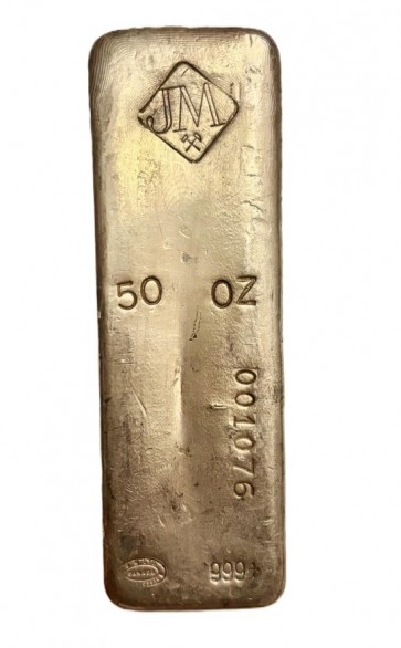 50 oz Silver Johnson Matthey Bar 