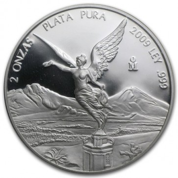 2 oz Silver Mexico Libertad Proof Coin 2009 (In Capsule)