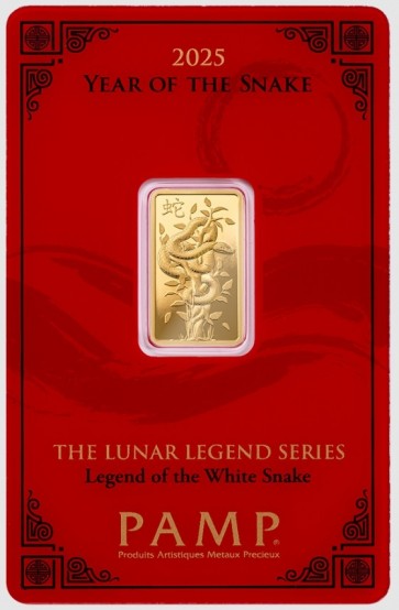 5 gram Gold PAMP Legend of the White Snake Bar 2025
