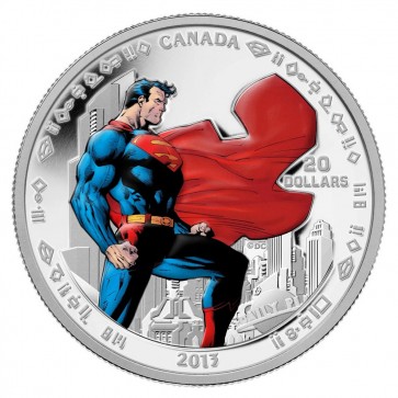 1 oz Silver 75th Anniversary of Superman: Man of Steel $20 Coin 2013