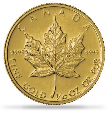 1/10 oz Gold Canadian Maple Leaf Coin Pre-Year