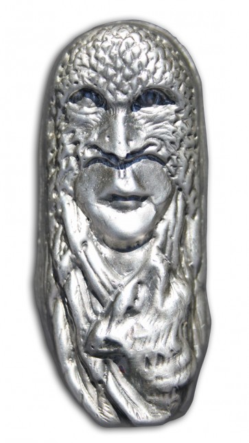 7 oz Silver Bison Bullion -  Eagle Mask Bar