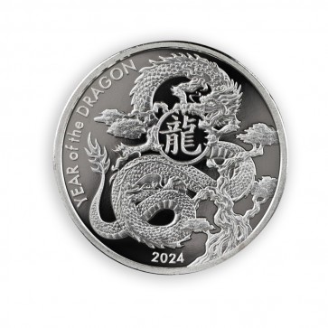 1oz Silver Asahi Lunar Dragon Round 2024 