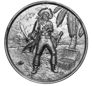 2 oz Silver The Captain Ultra High Relief Round