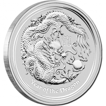 1 oz Silver Perth Mint Year of the Dragon Coin 2012