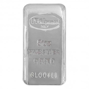 5 oz Silver Italpreziosi Italian Cast Bar 