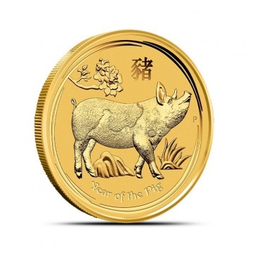 1/2 oz Gold Perth Mint Year of the Pig Coin 2019  