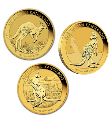 1 oz Gold Perth Mint Kangaroo Various Years
