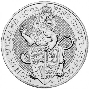 10 oz Silver Queen's Beast - Lion of England Coin 2017