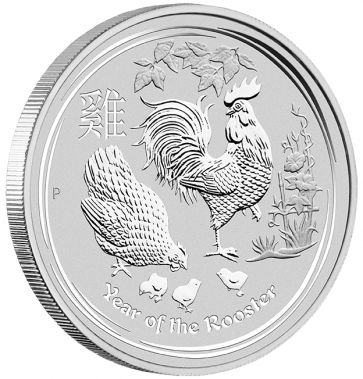 1/2 oz Silver Perth Mint Year of the Rooster Coin 2017