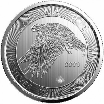1.5 oz Silver Snow Falcon Gyrfalcon Coin 2016 