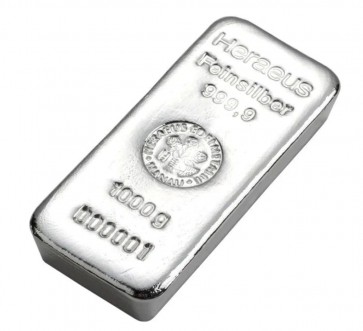 1 Kilo Silver Heraeus Cast Bar