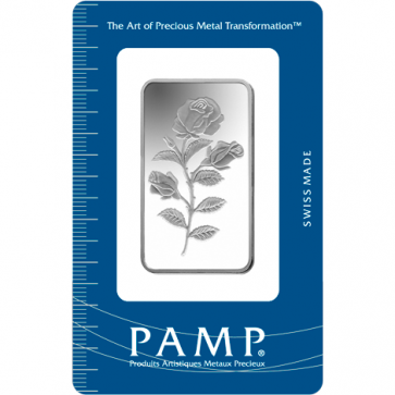 1 oz Silver PAMP Suisse Rosa Bar
