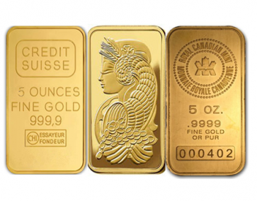 5 oz Gold Various Bar
