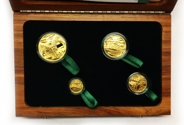 Gold Natura Series - Zebra 4 Coin Set 2013