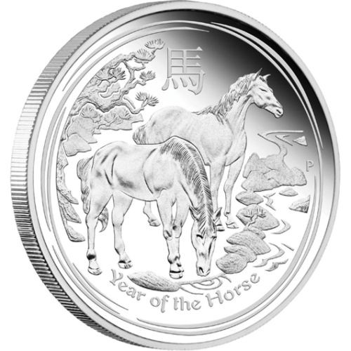 Silver Australian Lunar Horse 5 oz proof Coin 2014