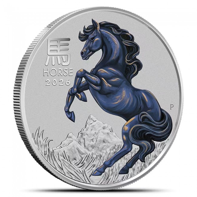 2026 Australia 1 oz Colorized Platinum Lunar Horse Coin
