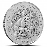 1 oz Platinum British Tudor Beasts The Queen’s Lion Coin 2026