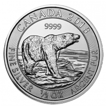 1/2 oz Silver Canada Polar Bear Coin 2018