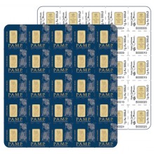 25 x 1 gram Gold PAMP Fortuna Multigram