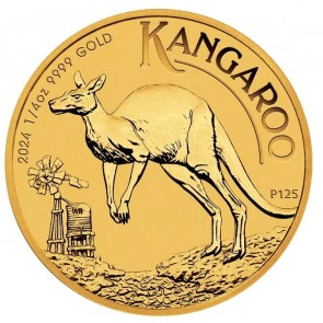 1/4 oz Gold Perth Mint Kangaroo Coin 2024